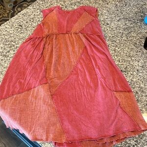 Oli & Hali Pink and Red Patchwork Dress